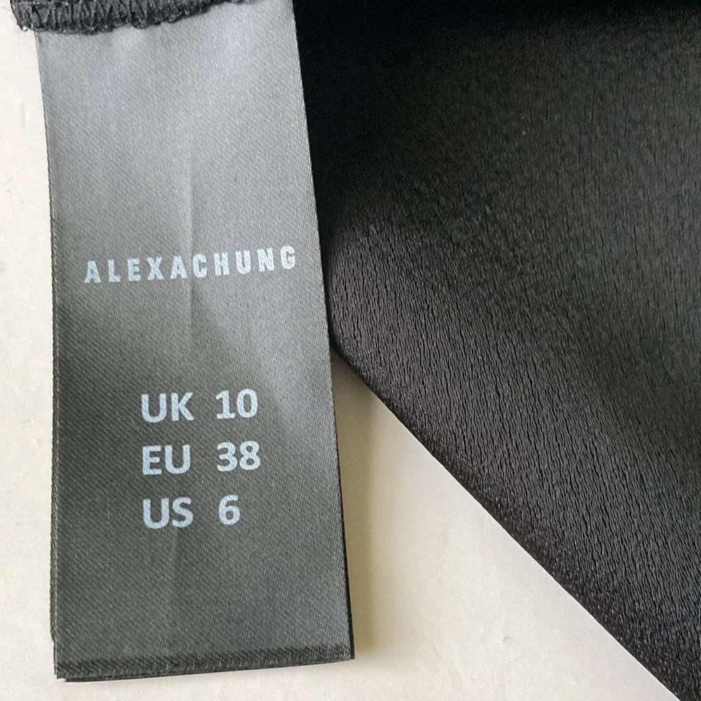 Alexa Chung Scallop Panelled black crepe maxi dress with cutouts NWT US size 6 - Picture 10 of 15